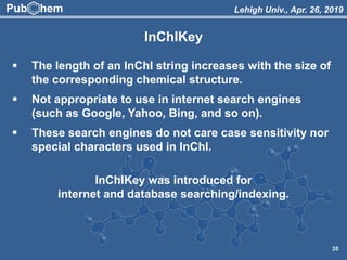 Inchikey A Brief Overview of Cheminformatics | PPTX