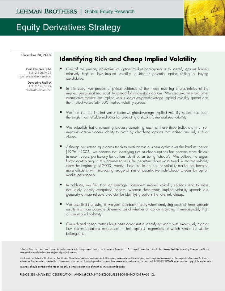 Stock options with lowest implied volatility