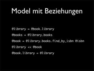 Lehmanns Rails Erweitern