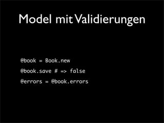 Lehmanns Rails Erweitern