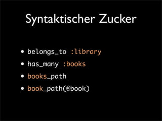 Lehmanns Rails Erweitern