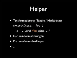 Lehmanns Rails Erweitern