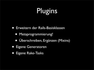 Lehmanns Rails Erweitern