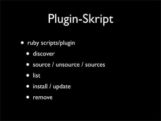 Lehmanns Rails Erweitern