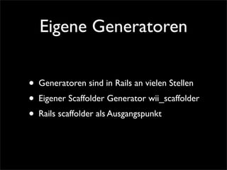 Lehmanns Rails Erweitern