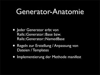 Lehmanns Rails Erweitern