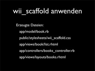 Lehmanns Rails Erweitern