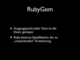 Lehmanns Rails Erweitern