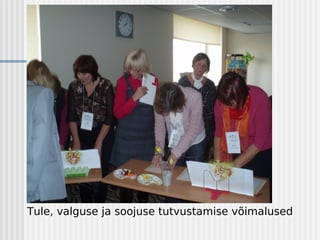 Tule, valguse ja soojuse tutvustamise võimalused
 