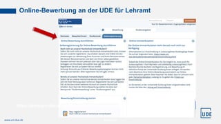 21.11.2022
www.uni-due.de
Online-Bewerbung an der UDE für Lehramt
https://www.uni-due.de/studierendensekretariat/startseit...