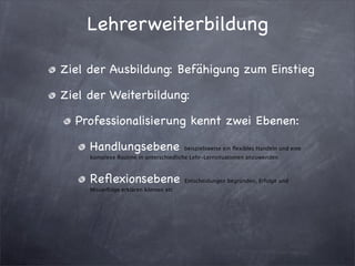 Lehrerweiterbildung.Key