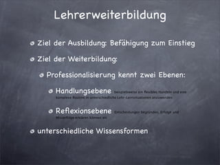 Lehrerweiterbildung.Key