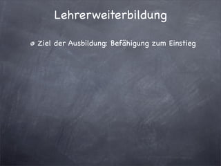 Lehrerweiterbildung.Key