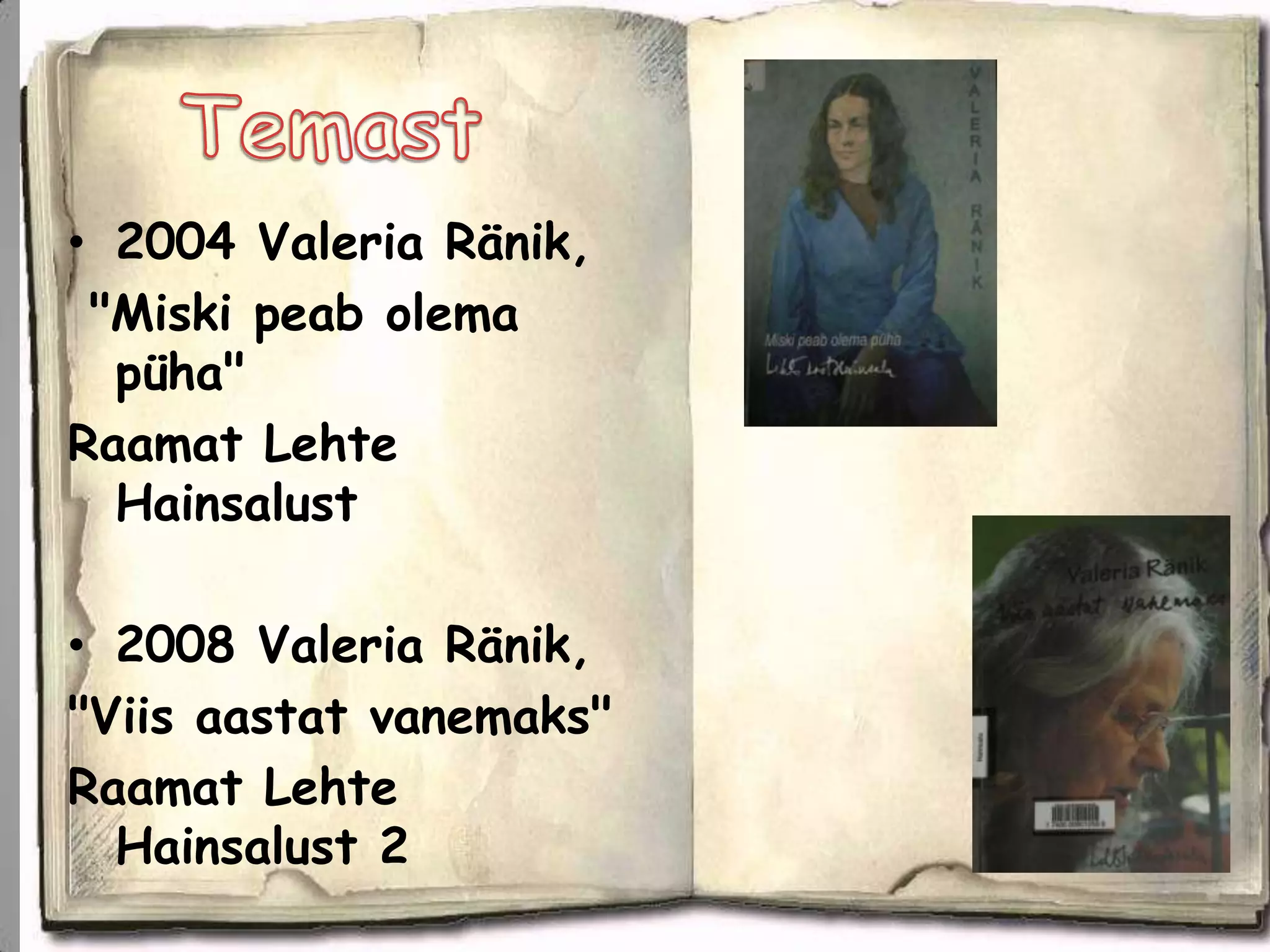 PoliitikasPoliitikaOli 69 Eesti Vabariigi Ülemnõukogu liikme hulgas, kes 20. augustil 1991 hääletasid “Otsus Eesti riiklikust iseseisvusest” pooltKirjutas alla “40 kirjale”19801990–1992 Eesti Vabariigi Ülemnõukogu liige