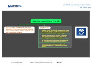 Lei 9784/99 Esquematizada em Mapas Mentais
Prof. Fabrício Rêgo
Prof. Fabrício Rêgo www.estrategiaconcursos.com.br 8 de 20
 