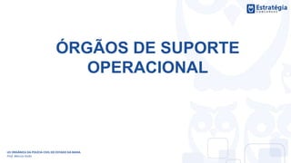 ÓRGÃOS DE SUPORTE
OPERACIONAL
LEI ORGÂNICA DA POLÍCIA CIVIL DO ESTADO DA BAHIA
Prof. Marcos Girão
 