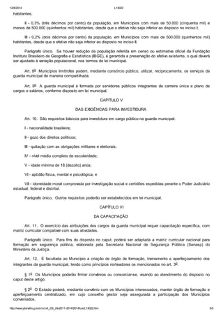 Lei 13022 - Estatuto Geral das GCMs