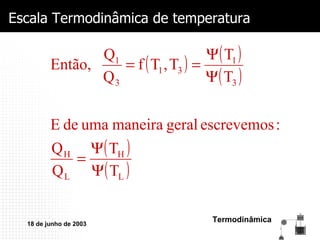 Escala Termodinâmica de temperatura 