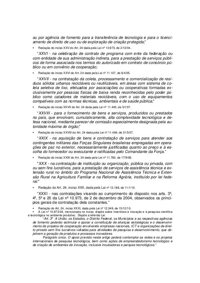 Artigo 24 da lei 8666
