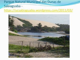 Parque Natural Municipal das Dunas de
Sabiaguaba -
https://ucsabiaguaba.wordpress.com/2011/03/
 