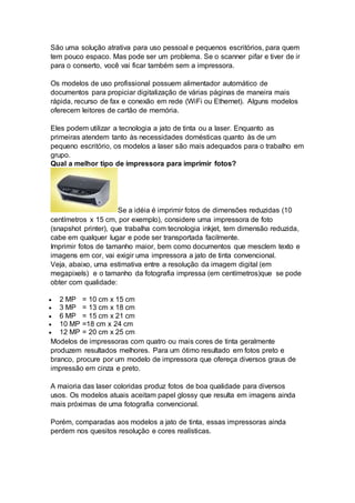 Leia antes de comprar uma impressora