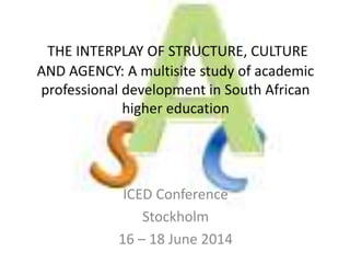 ICED Conference
Stockholm
16 – 18 June 2014
 