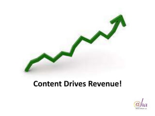 Content Drives Revenue!
 