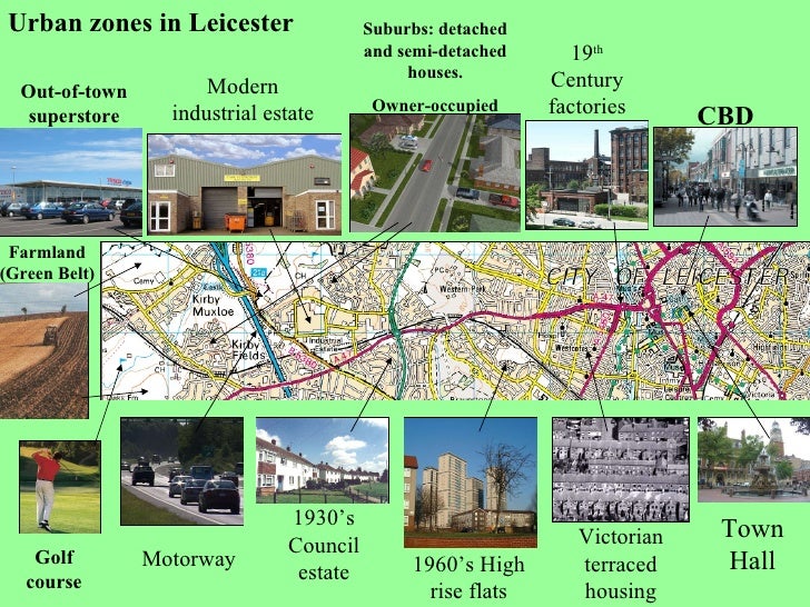Leicester urban zones