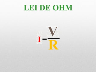 R
=I
VI
LEI DE OHM
 