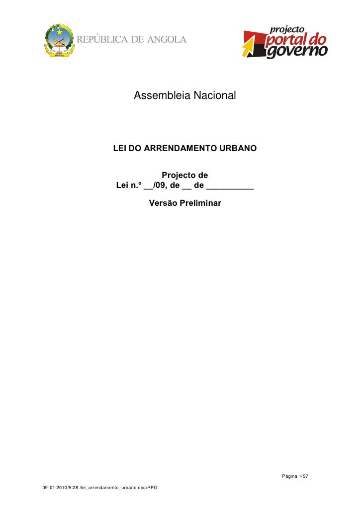 Nova Lei do Arrendamento Urbano