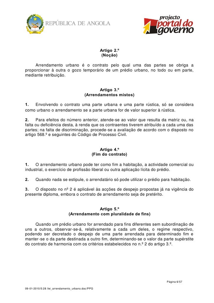 A NOVA LEI DO ARRENDAMENTO URBANO