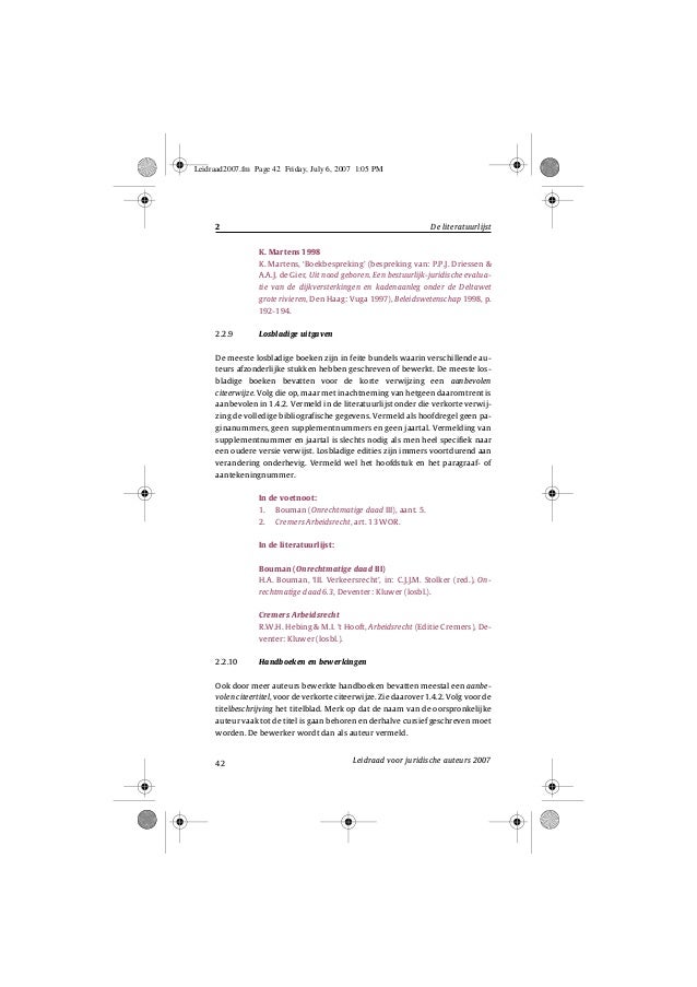 Leidraad Juridische Auteurs2007 Leidraad Juridische Auteurs2007