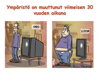 Ympäristö on muuttunut 30 viime
vuoden aikana
 