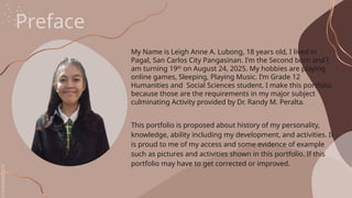 CREATIVE EPORTFOLIO(PRESENTATION OF SELECTED WORKS IN EVERY SUBJECT ...