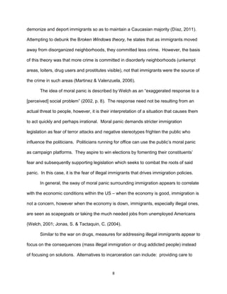 demonize and deport immigrants so as to maintain a Caucasian majority (Díaz, 2011).
Attempting to debunk the Broken Window...