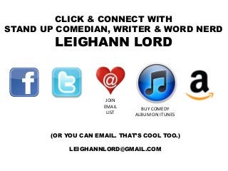 Leighann Lord's Dict Jokes June 15-19, 2015