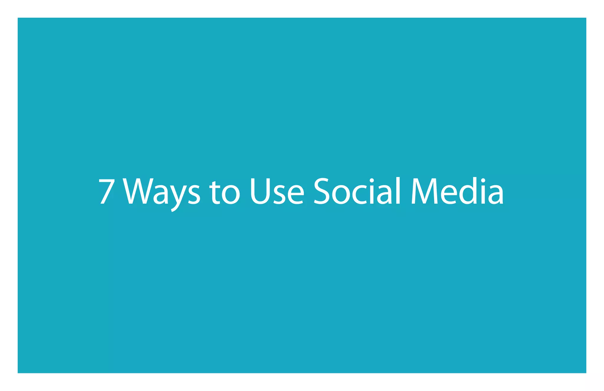 Social Media : 7 ways to engage talk leaders and readers