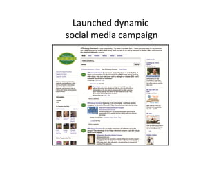 Launched dynamic
social media campaign
 