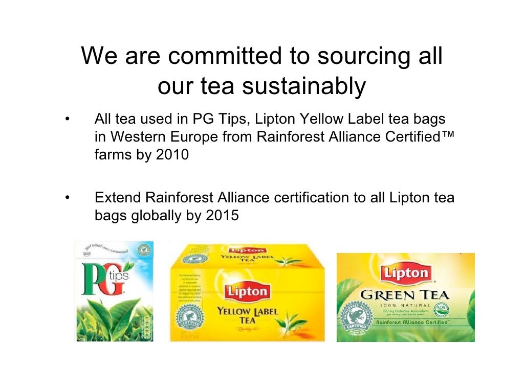 Unilever Tea Sustainability