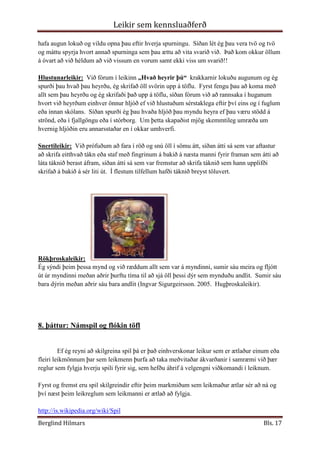 Þjálfa nemendur i samvinnu við aðra