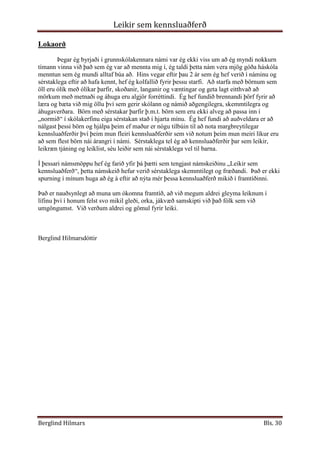 Leikir sem kennsluaðferð