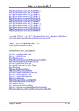 Leikir sem kennsluaðferð