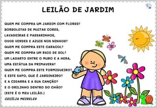 Leilão de jardim texto para interpretação de texto | PDF