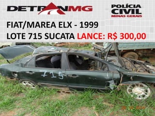 FIAT/MAREA ELX-1999 
LOTE715SUCATALANCE:R$ 300,00  