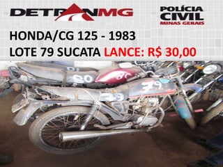 HONDA/CG 125-1983 
LOTE79SUCATALANCE:R$ 30,00  