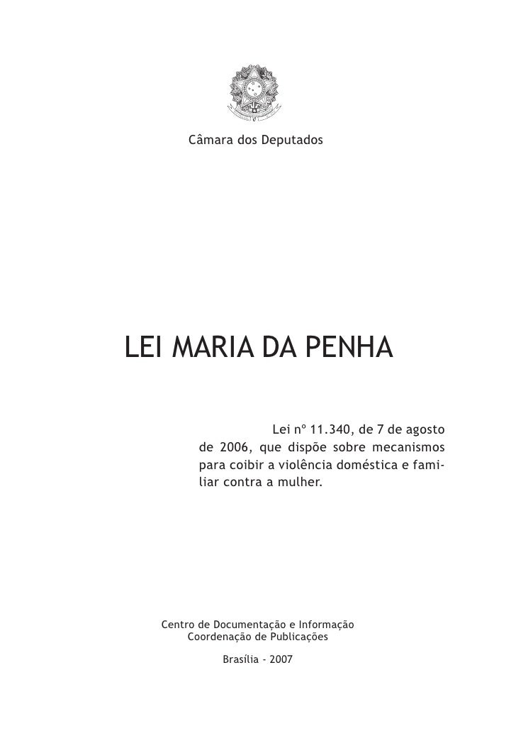 Lei maria da penha monografia