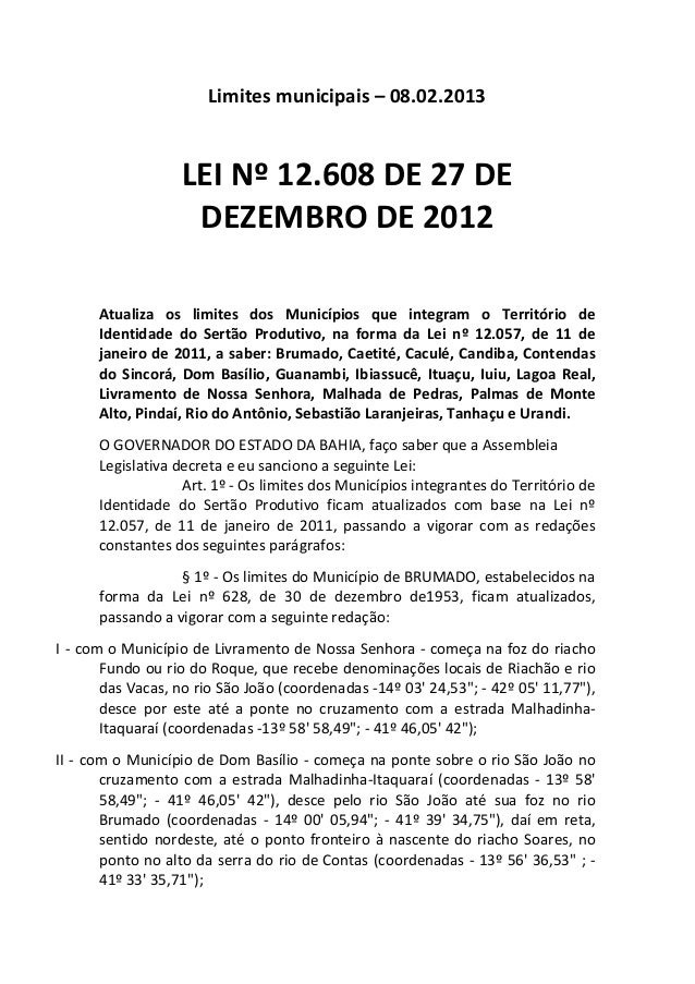 Lei nº 12.608 de 27 de dezembro de 2012