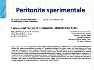 Peritonite sperimentale
 