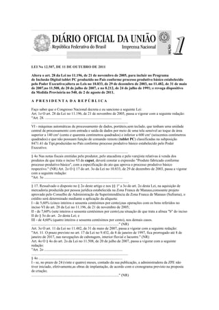 Lei no 12.507 isenção tablets no brasil