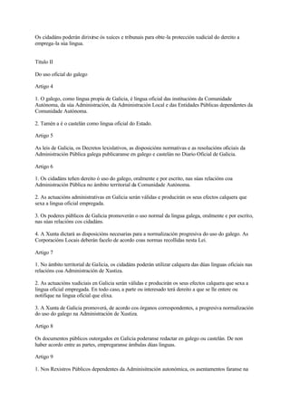 Lei Normalizacion Linguistica